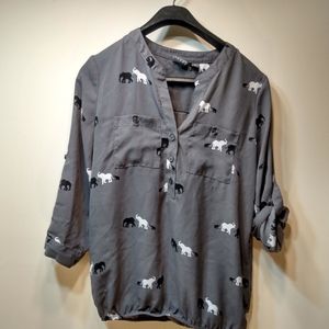 SOHO New York & Co Elephant Blouse